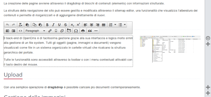Modifica in-line dei contenuti